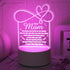 Dear Mom - 3D Symphony Night Light, Unique Mom Engraved Gift